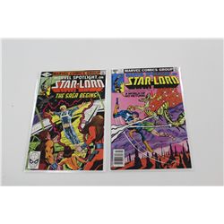 MARVEL SPOTLIGHT #6 & 7 (1980) KEY ISSUES.  #6-ORIGIN STARLORD, #7 STARLORD APP. MILLER COVER.  HOT