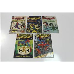 AMAZING SPIDER-MAN #23,27,29,35 & 100 (1965-71) 5 SILVER/BRONZE ADE SPIDEYS. 2 ARE 1OD UK PENCE