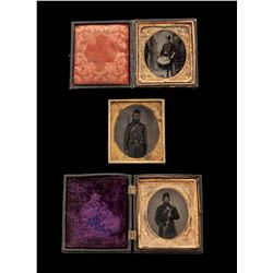 Lot of 3 Civil War Era Tintypes