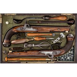 Cased Set of Belgian Perc. Target Pistols
