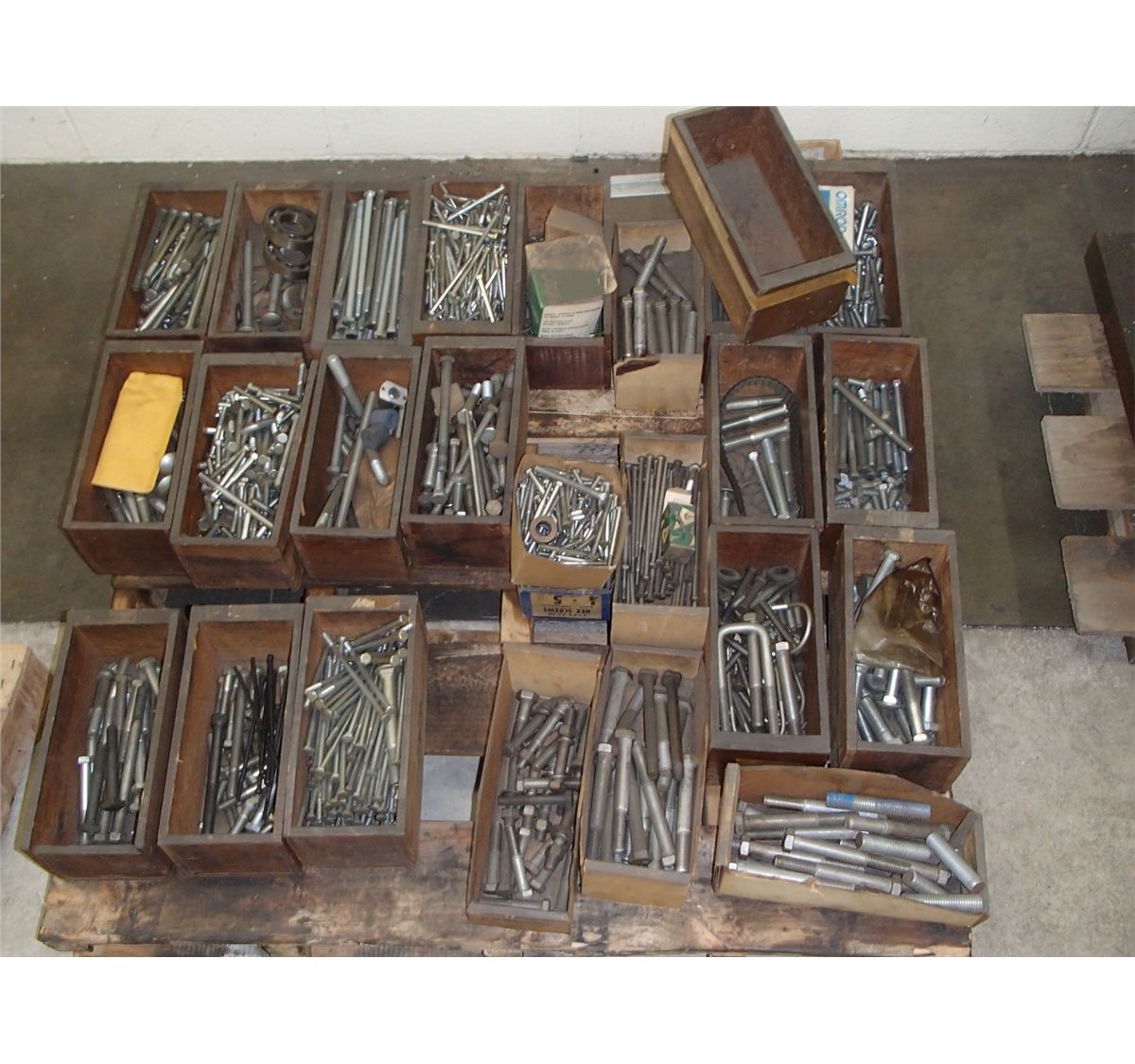 Skid of Assorted fasteners