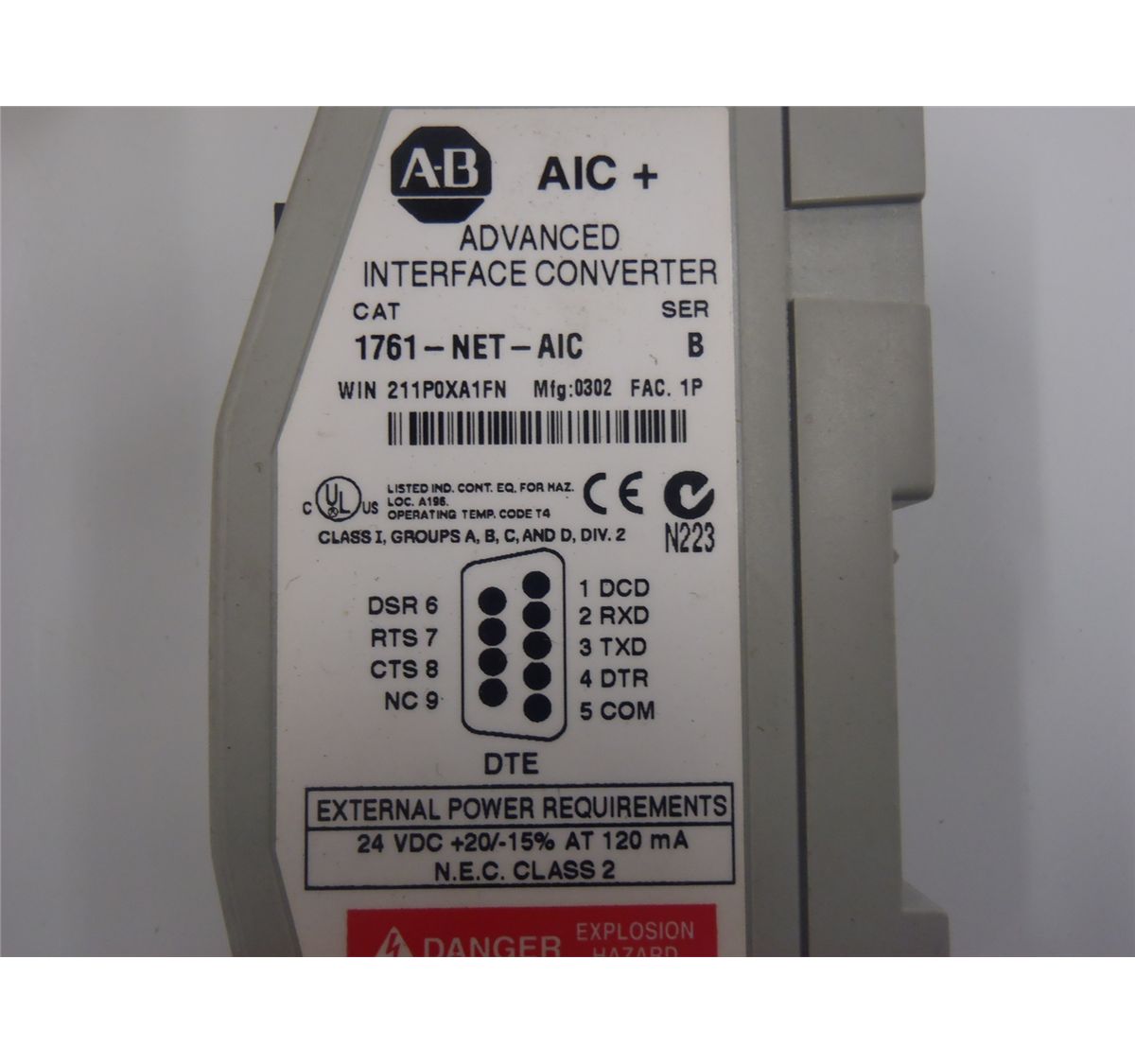 Aic Module Allen Bradley Advanced Interface Converter Module 1761-NET-AIC