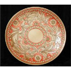 A large Crown Ducal Charlotte Rhead orange Rhodian pattern charger, diameter 44.5cm. (Illustrate...