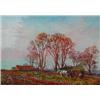 Image 1 : George Hamilton Constantine; A framed and glazed watercolour extensive rural landscape with farm...