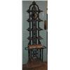 Image 1 : A good 19th century cast iron hallstand with circular mirror back. (Illustrated)...