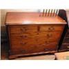 Image 1 : A George III mahogany chest of two short and three long graduated drawers flanked by reeded colu...