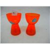 Image 1 : 2 Genuine Old Morgantown Lead Crystal Orange Cups