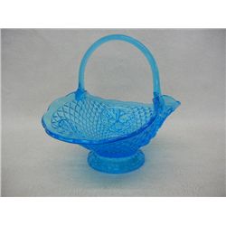 Flint Glass Blue Glass Basket