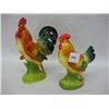Image 1 : Porcelain Hen and Rooster, Made by National Pottery Co., Cleveland OH