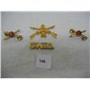 Image 1 : 3 Rifle Military Pins and 1 Ohio Pin