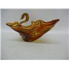 Image 2 : Amber and Red Glass Hand Blown Glass Swan