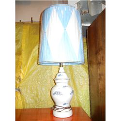 Blue Floral Lamp