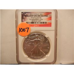 2012 American Silver Eagle BU Graded by NGC