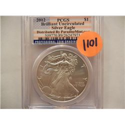 2012 American Silver Eagle BU Graded by NGC