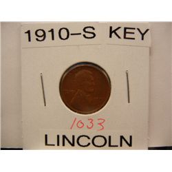 1910-S Lincoln Wheat Cent Key Date