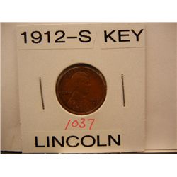 1912-S Lincoln Wheat Cent Key Date