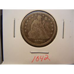 1876 Seated Liberty Quarter