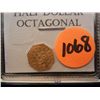 Image 1 : 1855 California Gold Token Half Dollar Octagonal
