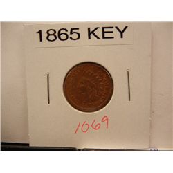 1865 Indian Head Cent  Key Date