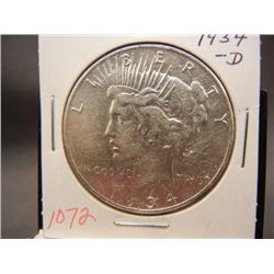 1934-D Peace Dollar