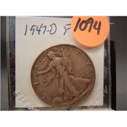 1947-D  Walking Liberty Half Dollar