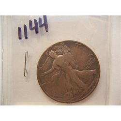 1942-D Rainbow Toned Walking Liberty Half Dollar