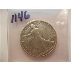 1917-D Obverse Walking Liberty Half Dollar