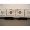 Four Mercury Dimes 1938, 1939,1941-D, 1942-S