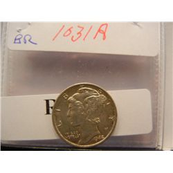 1942 Mercury Dime BU