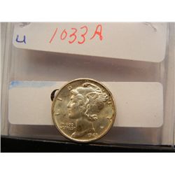 1943 Mercury Dime BU