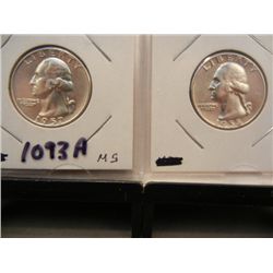 Two Silver Washington Quarters1957-D 1958-D