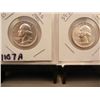 Image 1 : Two Silver Washington Quarters 1955 P&D