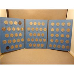 Collector book of Jefferson Nickels 1962 to1995-D - 63 Nickels Two are missing 1963-D & 1972-D