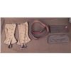 Image 1 : WWII US GROUPING-OFFICER'S LEATHER BELT-2 CAPS,LEGGINGS