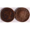 Image 1 : (2) LOW GRADE LARGE CENTS