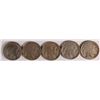 Image 1 : (5) BUFFALO NICKELS (16, 17-D, 18, 19, 19-S)