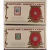 Image 2 : HISTORIC LIBERTY COIN SET: POSTAL COMMEM. SOCIETY, STAMPS AND COIN AS PICTURED