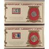 Image 8 : HISTORIC LIBERTY COIN SET: POSTAL COMMEM. SOCIETY, STAMPS AND COIN AS PICTURED