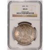 Image 1 : 1896 MORGAN SILVER DOLLAR, NGC MS-65 GEM  WITH COLOR!