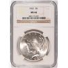 Image 1 : 1922 PEACE SILVER DOLLAR, NGC MS-66 BLAST WHITE!!