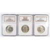 Image 1 : SET OF 1949 BOOKER T WASHINGTON COMMEN HALF DOLLARS NGC MS-66