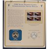 Image 8 : U.S. COMMEMORATIVE SILVER DOLLAR COLLECTOR SET IN ALBUM, 4 COINS AND STAMPS