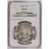 Image 1 : 1881-S MORGAN SILVER DOLLAR, NGC MS-65+  BLAST WHITE