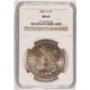 Image 1 : 1885-O MORGAN SILVER DOLLAR, NGC MS-65 GEM PRETTY BLUES, PINKS AND GOLD