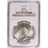 Image 1 : 1927 PEACE SILVER DOLLAR, NGC MS-64 BLAST WHITE!!!