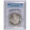 Image 1 : 1883 MORGAN SILVER DOLLAR, PCGS MS-63 PL  WHITE!!