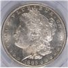 Image 2 : 1883 MORGAN SILVER DOLLAR, PCGS MS-63 PL  WHITE!!