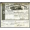 Image 1 : Peoria & Oquawka Rail Road Co., 1855 Issued Stock Certificate.