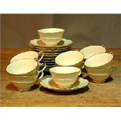 12 mocca cups with saucers. Marked Sorau, Carsten Porzellan, Germany. NOK 700-800,-...