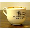 Image 1 : Little cup from Porsgrund with gold rim and text: "FOR HVER EN KOPP SOM SJENKES OP EN VENLIG TAN...